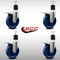 Service Caster 5'' SS Solid Poly Swivel 1-7/8'' Expanding Stem Caster Set Total Lock Brake, 4PK SCC-SSEXTTL20S514-SPUS-178-4 - alternate 2
